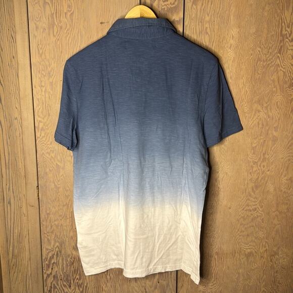 NWT Calvin Klein Jeans Blue White Ombre Polo Shirt Size Small - Picture 2 of 5